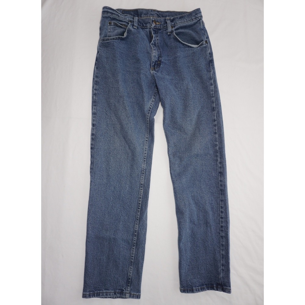 Wrangler 32x32 Blue Denim Straight Leg Jeans Premium Quality